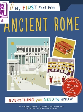 My First Fact File Ancient Rome 我的古罗马事实档案 你需要知道的一切 英文原版 5到7岁 儿童图画书 Adam Hill【中商原版?