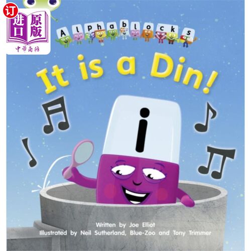 海外直订Bug Club Phonics Fiction Reception Phase 2 Set 01-02 Alphablocks It is a Din 虫子俱乐部语音小说接收第2阶段