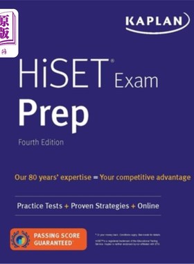 海外直订Hiset Exam Prep: Practice Tests + Proven Strategies + Online Hiset考试准备:练习测试+有效策略+在线