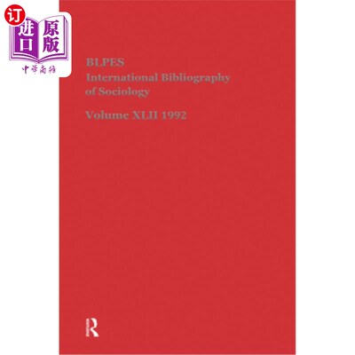 海外直订Ibss: Sociology: 1992 Vol 42 社会学:1992年第42卷