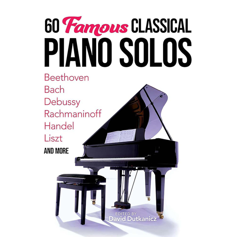 预售 60 Famous Classical Piano Solos 进口艺术 60首著名古典钢琴独奏曲【中商原版】