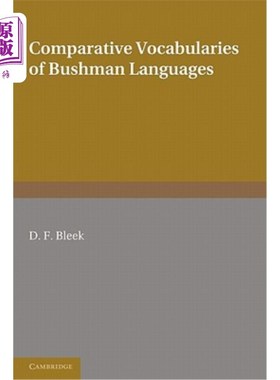 海外直订Comparative Vocabularies of Bushman Languages 布什曼语的比较词汇