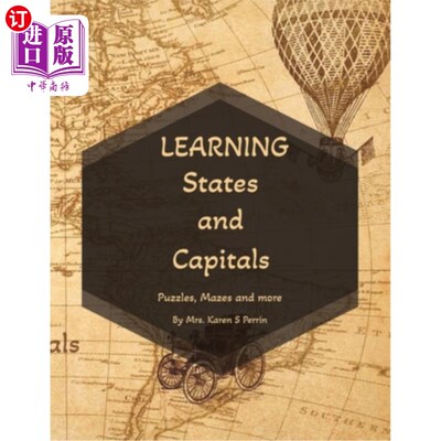 海外直订Learning States and Capitals: Activity Book, Puzzles, Mazes and More 学习国家和首都:活动书，谜题，迷宫和更