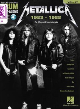 海外直订Metallica: 1983-1988: Drum Play-Along Volume 47 [With Access Code] Metallica:1983-1988：第47卷