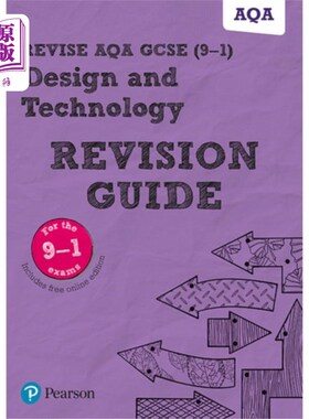 海外直订Pearson REVISE AQA GCSE Design & Technology Revi... Pearson Revision AQA GCSE设计与技术修订指南公司在线版-