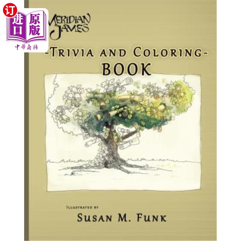 海外直订Meridian James: Trivia and Coloring Book 子午线詹姆斯:琐事和填色书