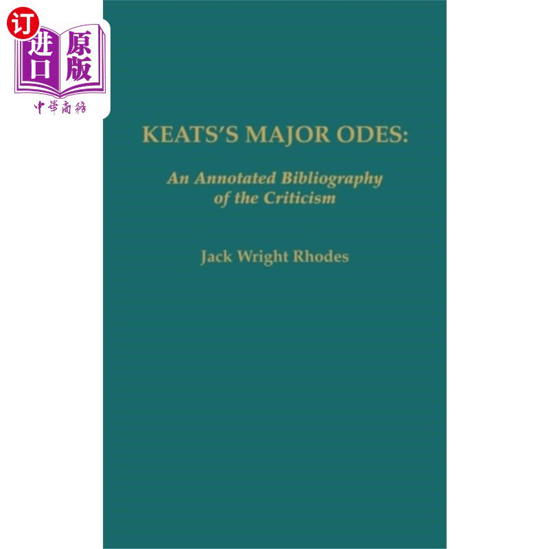 海外直订Keats's Major Odes 济慈的主要颂歌