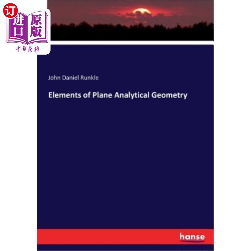 海外直订Elements of Plane Analytical Geometry 平面解析几何元素