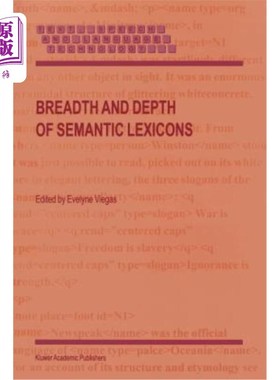 海外直订Breadth and Depth of Semantic Lexicons 语义词汇的广度和深度