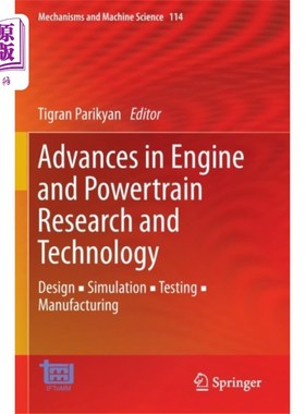 海外直订Advances in Engine and Powertrain Research and T... 发动机与动力总成研究与技术进展