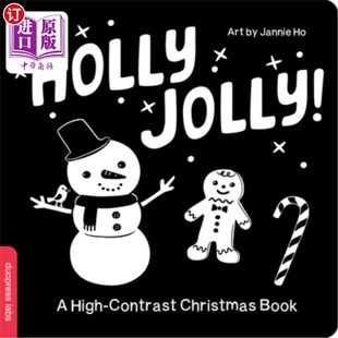 High Contrast 一本高对比度 Jolly 圣诞书 冬青快活 Book 海外直订Holly Christmas