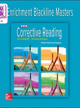 海外直订Corrective Reading Decoding Level B1, Enrichment... 纠正阅读解码B1级，浓缩黑线大师