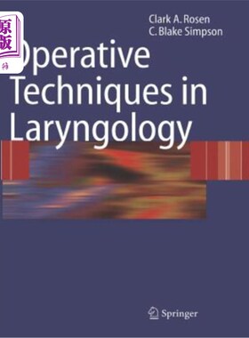 海外直订医药图书Operative Techniques in Laryngology 喉科手术技术