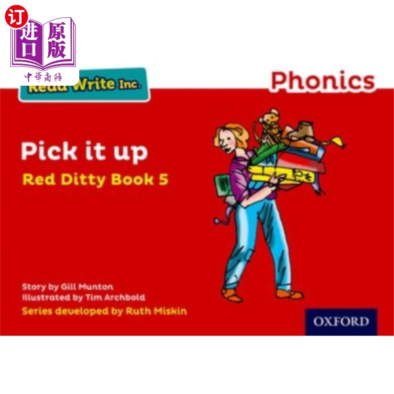 海外直订Read Write Inc. Phonics: Red Ditty Book 5 Pick I... Read Write公司自然拼读:红色小调书5捡起来