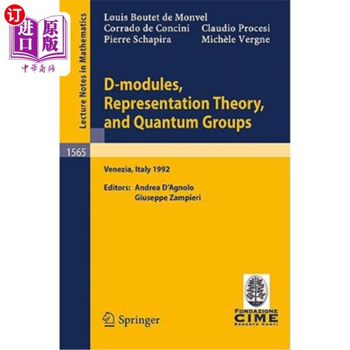 海外直订D-Modules, Representation Theory, and Quantum Groups: Lectures Given at the 2nd  D-Modules,