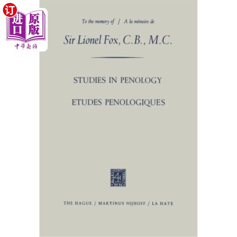 海外直订Etudes Penologiques Studies in Penology Dedicated to the Memory of Sir Lionel Fo Etudes Penologi