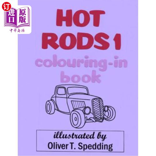 海外直订Hot Rods 1 Colouring-in Book 热棒1书中着色