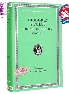 预售 历史丛书 卷1 洛布古典丛书 原文希英对照版 Library of History Volume I Diodorus Siculus【中商原版】