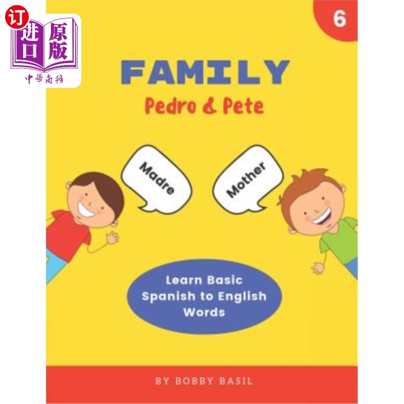 海外直订Family: Learn Basic Spanish to English Words 家庭:学习基本的西班牙语到英语单词
