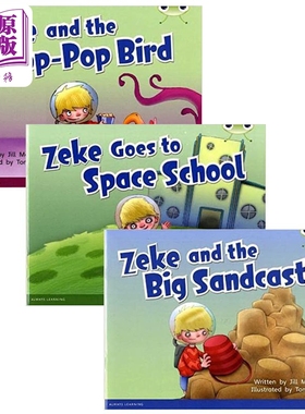 现货 Pearson Bug Club Zeke Story 培生 虫子俱乐部 泽克的故事3册套装 自然拼读阅读故事图画书 5-6岁 小学1年级【中商原版】