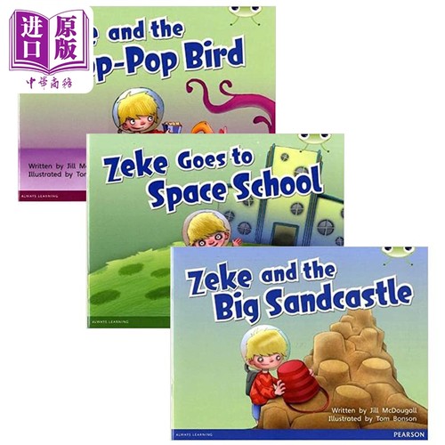 现货 Pearson Bug Club Zeke Story 培生 虫子俱乐部 泽克的故事3册套装 自然拼读阅读故事图画书 5-6岁 小学1年级【中商原版】