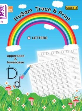 海外直订HuSam Trace and Print: LETTERS ( uppercase and lowercase ) ( Grade 2 ) ( handwri 胡萨姆描印:字母(大写和小写