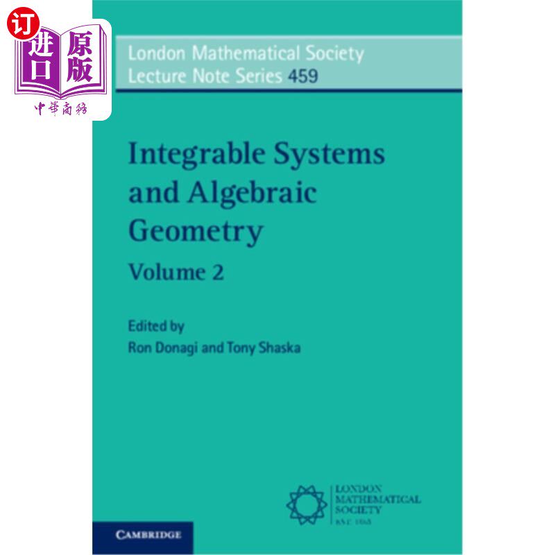 海外直订Integrable Systems and Algebraic Geometry: Volume 2 可积系统与代数几何:卷2