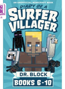 海外直订Diary of a Surfer Villager, Books 6-10: (an unofficial Minecraft book) 一个冲浪者村民的日记，6-10册:(一个非