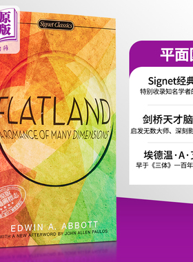 平面国 英文原版 科幻小说 Flatland: A Romance of Many Dimensions Edwin A Abbott 可搭 The Worlds I See Li Fei Fei 李?