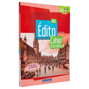 青少儿法语教材 2022版 Edito B2 学生练习册 + didierfle.app B2 Cahier 法文原版 Elodie Heu Boulhat 语言学习【中商原版?