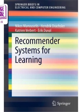 海外直订Recommender Systems for Learning 学习推荐系统