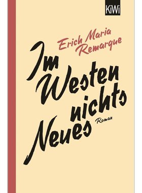 预售 【德文版】德国文学 西线无战事 Im Westen nichts Neues 德语原版 埃里希 雷马克 Erich M Remarque  战争小说【中商原版】