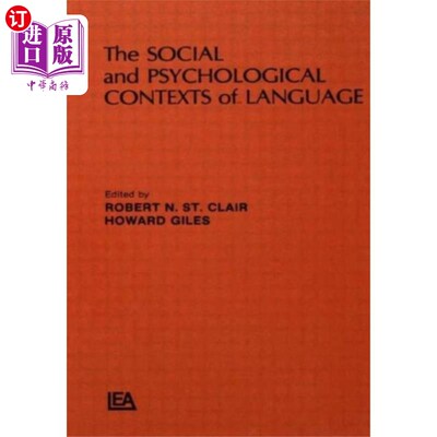 海外直订Social and Psychological Contexts of Language 语言的社会和心理语境