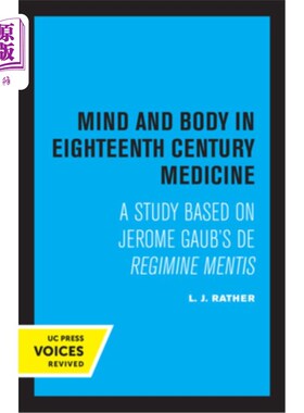海外直订医药图书Mind and Body in Eighteenth Century Medicine: A Study Based on Jerome Gaub's de  18世纪医学中的身心
