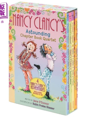 漂亮的南希章节书 4册盒装 Fancy Nancy Chapter Book 英文原版 儿童文学故事 青少年章节小说 中学生阅读读物【中商原版】
