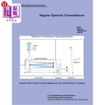 海外直订Regular Spectral Transmittance 规则光谱透过率