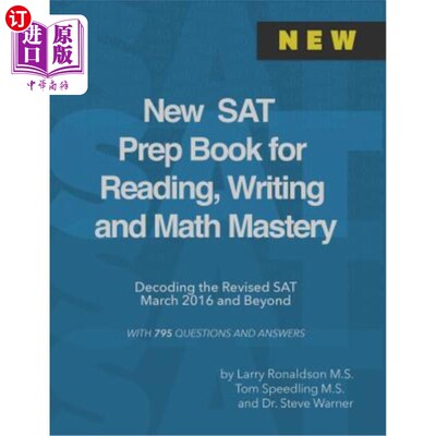 海外直订New SAT Prep Book for Reading, Writing and Math Mastery: Decoding the Revised SA 新的SAT阅读、写作和数学硕