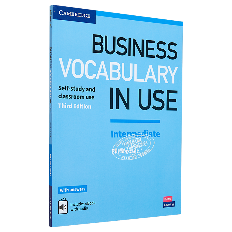 Cambridge Business Vocabulary in Use Intermediate 剑桥商业英语词汇 中级 第三版带答案带电子书 自学工具书【中商原版】
