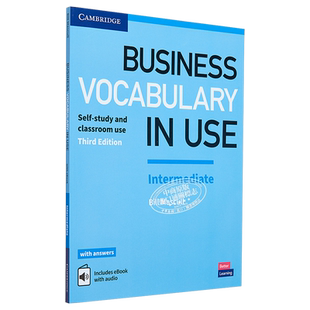 Cambridge Business Vocabulary in Use Intermediate 剑桥商业英语词汇 中级 第三版带答案带电子书 自学工具书【中商原版】