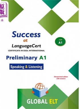 现货 Success at LanguageCert A1 ESOL SELT 在朗思考试A1 ESOLSELT取得成功--带答案的套印版【中商原版】