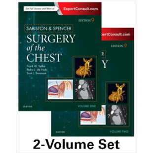 现货 Sabiston Spencer胸部手术 第9版 英文原版 Sabiston and Spencer Surgery of the Chest Sellke【中商原版】Elsevier