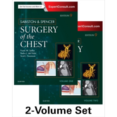 现货 Sabiston Spencer胸部手术 第9版 英文原版 Sabiston and Spencer Surgery of the Chest Sellke【中商原版】Elsevier