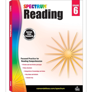 光谱练习册 阅读系列 6年级 Carson Dellosa Spectrum Reading Grade 6 美国CarsonDellosa 英文原版进口教辅【中商原版】