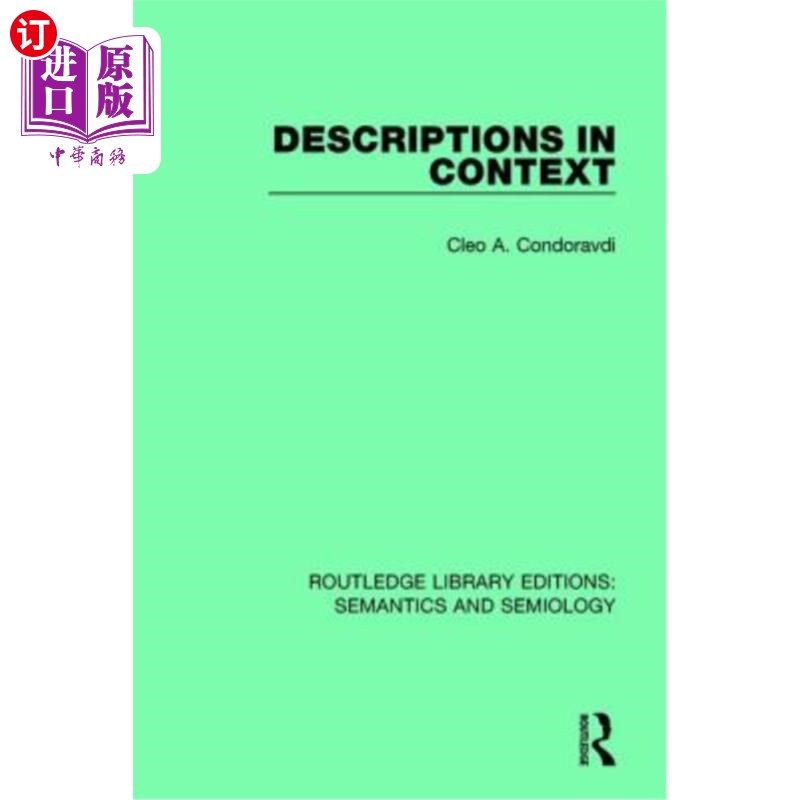 海外直订Descriptions in Context 上下文中的描述