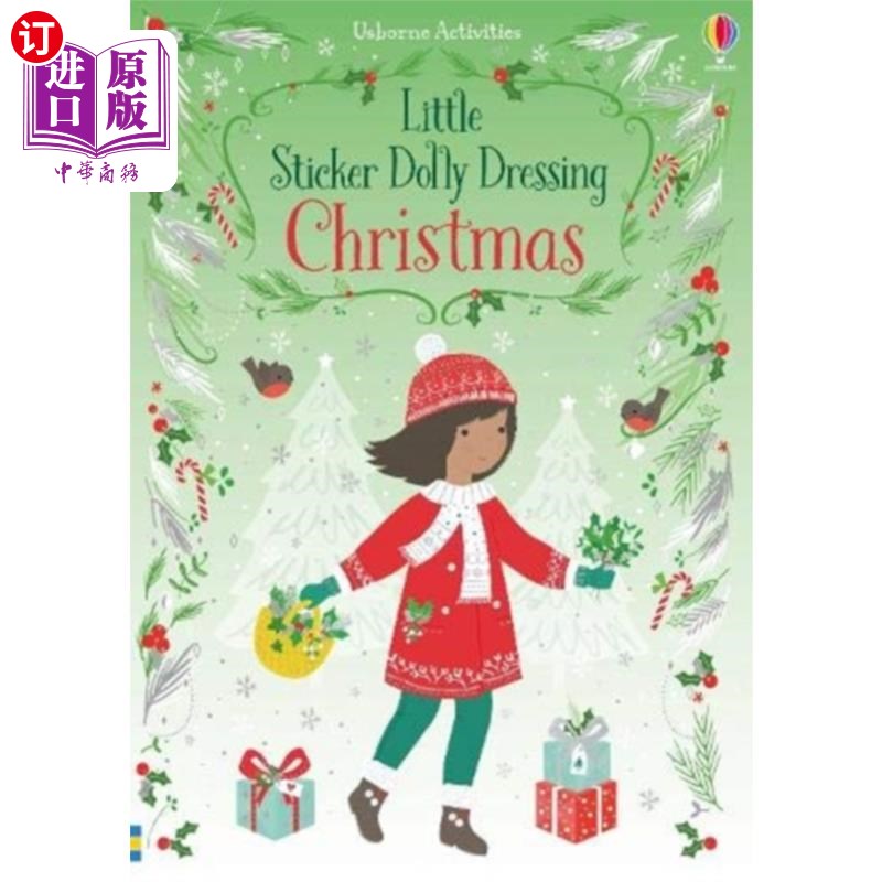 海外直订Little Sticker Dolly Dressing Christmas 小贴纸多莉圣诞装扮