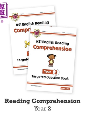 英国CGP原版New KS1 English Targeted Question Book Reading Comprehension小学2年级英语阅读理解2册练习含答案【中商原版