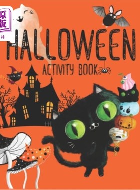海外直订Halloween Activity Book: A Halloween Coloring And Activity Book For Kids: Includ 万圣节活动书:万圣节着色和