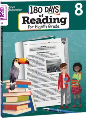海外直订180 Days(tm) Reading for Eighth Grade: Practice, Assess, Diagnose 180天（tm）八年级阅读：练习，评估，诊断