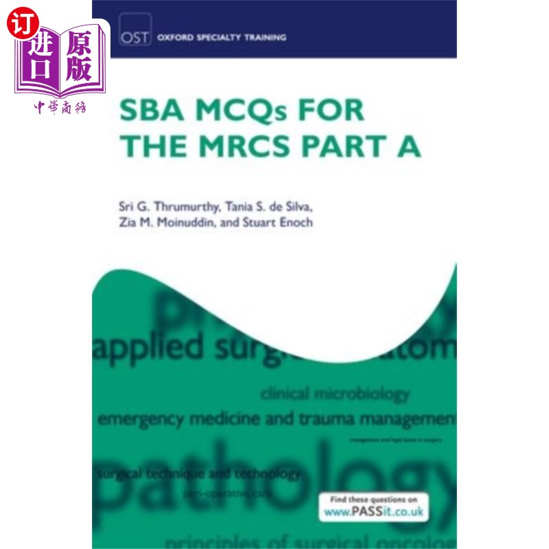 海外直订医药图书SBA MCQs for the MRCS Part A MRCS A部分的SBA MCQ