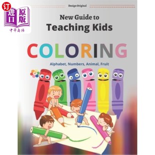 Coloring Alphabet Guide teaching 教学指南 数 海外直订New 新 Books Animals Fruits Numbers 涂色书 Colo